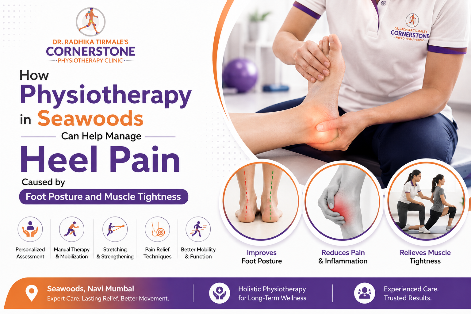 How Physiotherapy in Seawoods Can Help Manage Heel Pain Caused by Foot Posture and Muscle Tightness