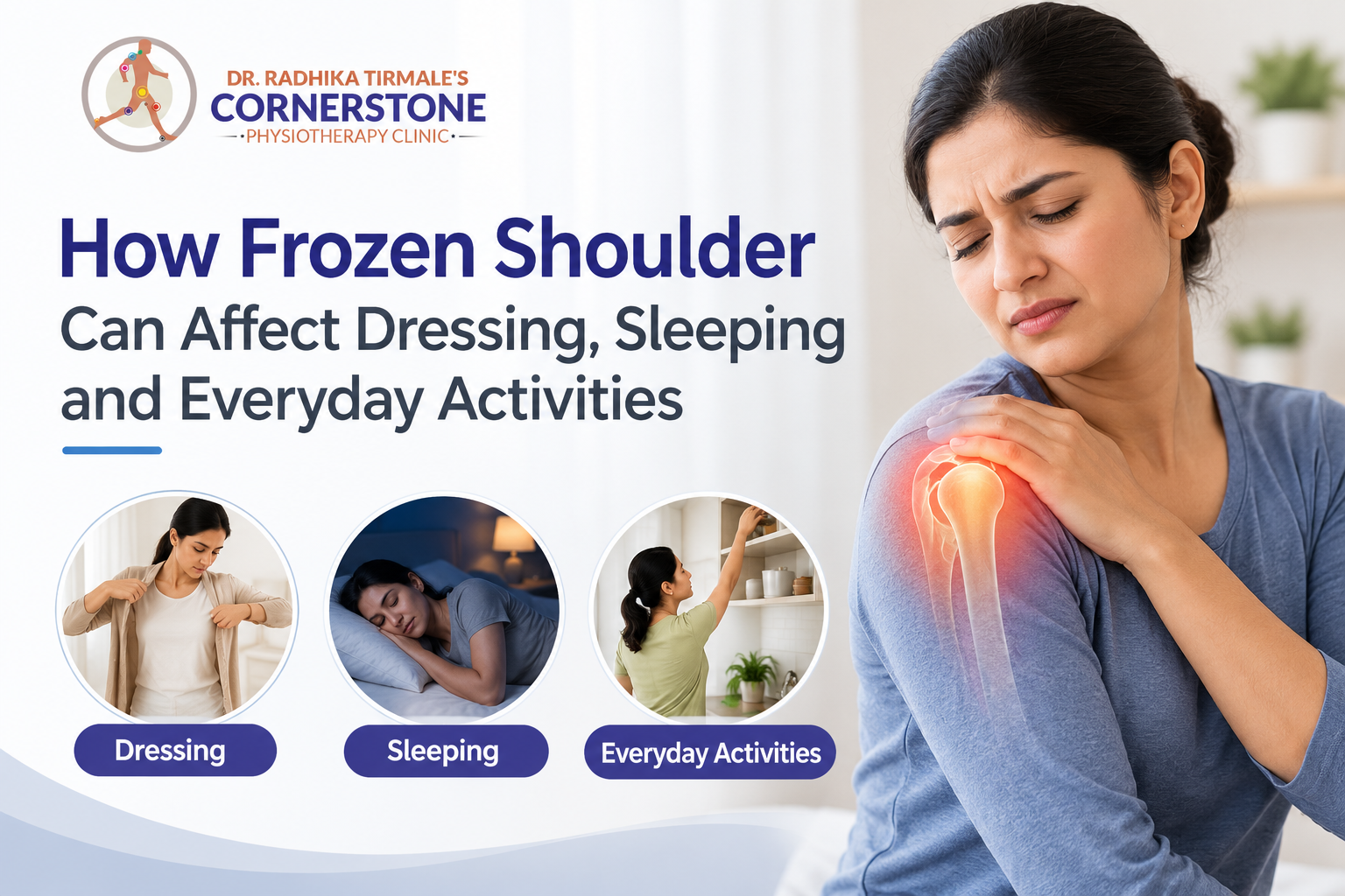 How Frozen Shoulder Can Affect Dressing, Sleeping and Everyday Activities